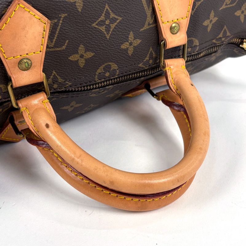 Louis Vuitton Speedy 35 Boston Bag Commuter Handbag Monogram Brown M41524 Women