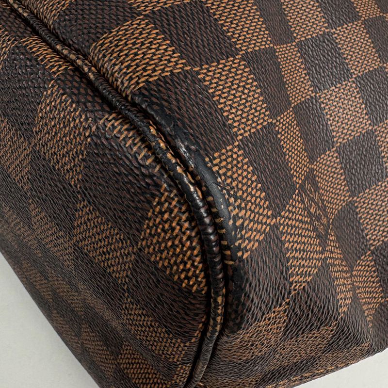 Louis Vuitton Neverfull MM Shoulder Bag Shopping Tote Bag Damier Brown N51105