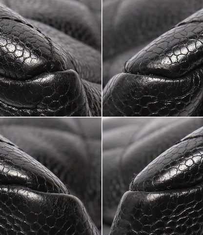 Chanel Chain Tote Bag Shoulder Gold Hardware Caviar Skin Matelasse Petit