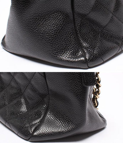 Chanel Chain Tote Bag Shoulder Gold Hardware Caviar Skin Matelasse Petit