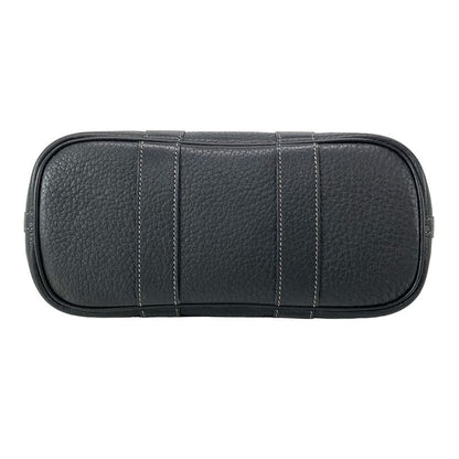 Hermes Garden Party TTPM Black Silver Hardware Leather Tote Bag