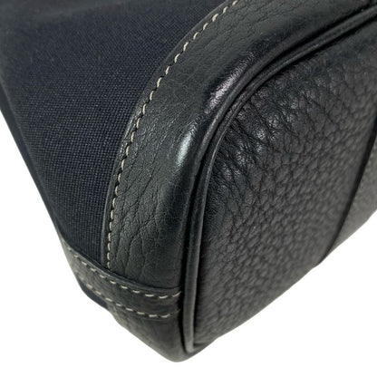 Hermes Garden Party TTPM Black Silver Hardware Leather Tote Bag