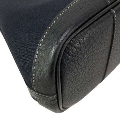Hermes Garden Party TTPM Black Silver Hardware Leather Tote Bag