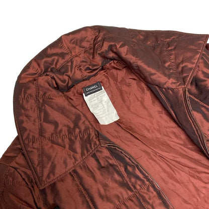Chanel Blouson Size 36 S Women's P15991 Bordeaux Long Sleeve Quilted Zip Up
