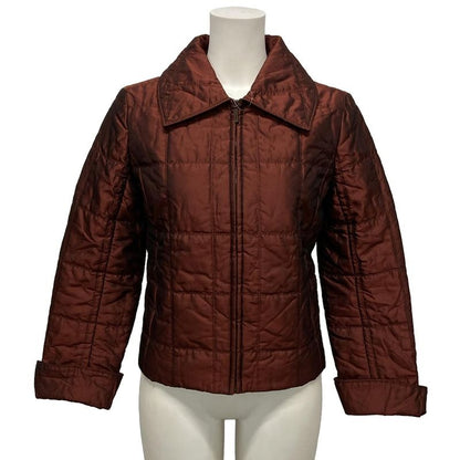 Chanel Blouson Size 36 S Women's P15991 Bordeaux Long Sleeve Quilted Zip Up