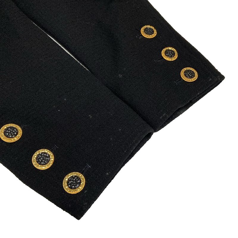 Chanel Skirt Suit Size 34 S Ladies - 20128 Black Collarless Wool