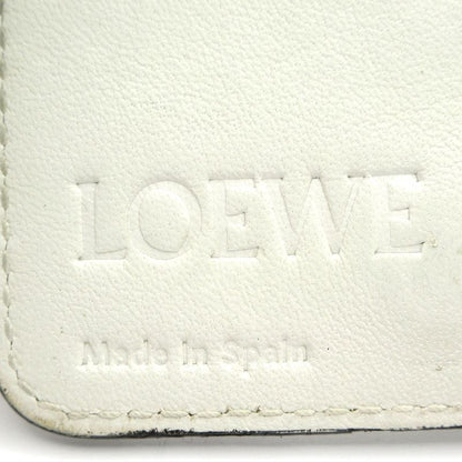 Loewe Key Case Repeat Anagram Pattern White 6 Hooks Shape Pressed Leather