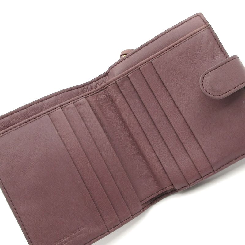 Bottega Veneta Bifold Wallet Zip-around Wallet 121059 Dark Brown Leather
