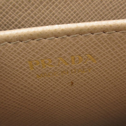 Prada Coin Case - 1ml025 Beige L Shaped Zipper Leather