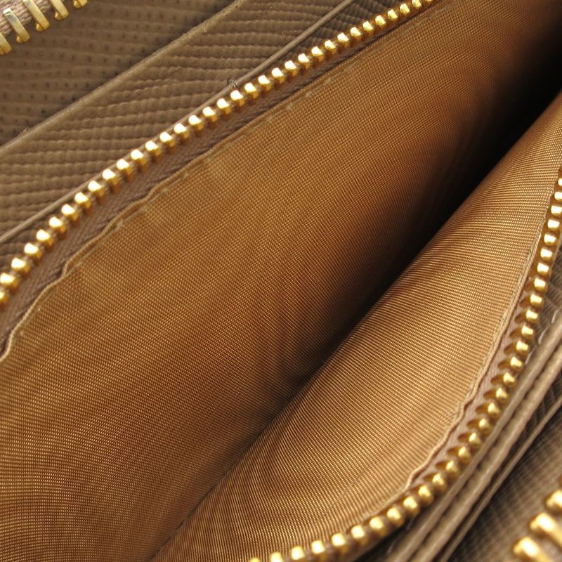 Prada Long Wallet - 1ml506 Beige Round Zipper Leather