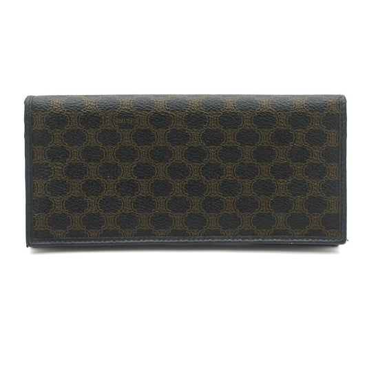 Celine Long Wallet - Black And Dark Brown
