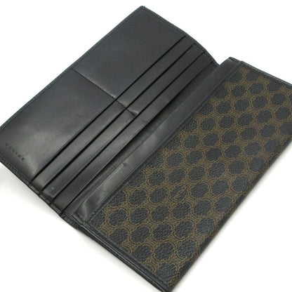 Celine Long Wallet - Black And Dark Brown
