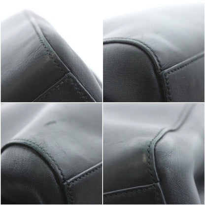 Gucci Bamboo Nim Fair Medium Shoulder Bag Handbag 2WAY Leather Black Black 453766 KU - OH - BM