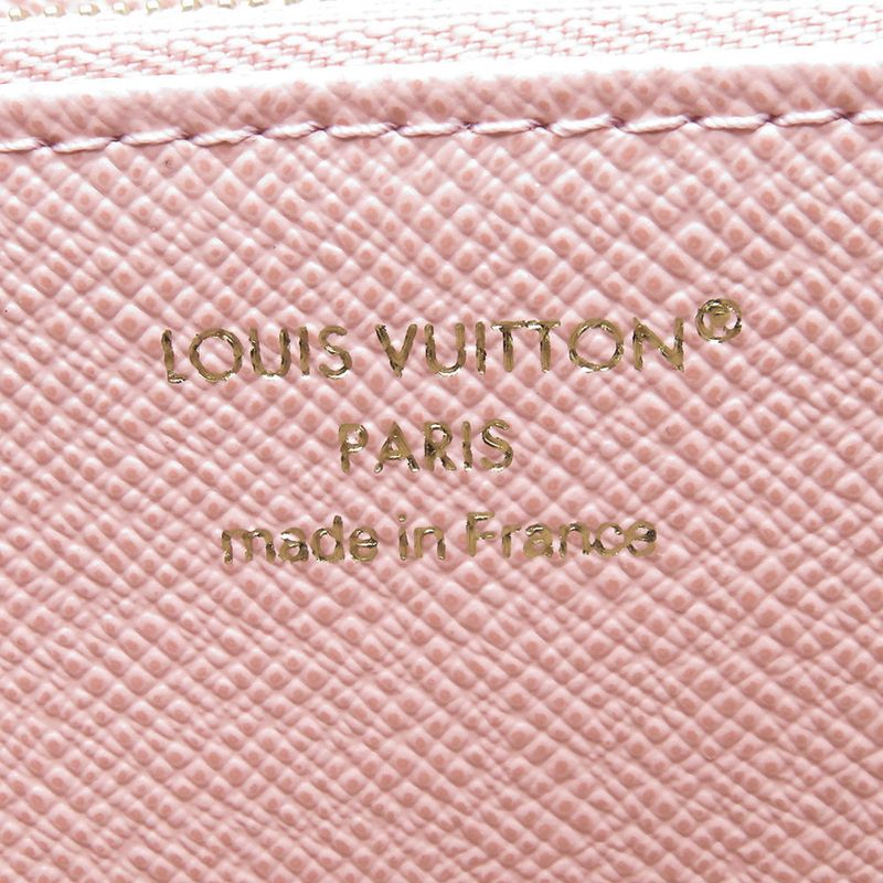 Louis Vuitton Wallet Monogram Zippy Round Rose Ballerine