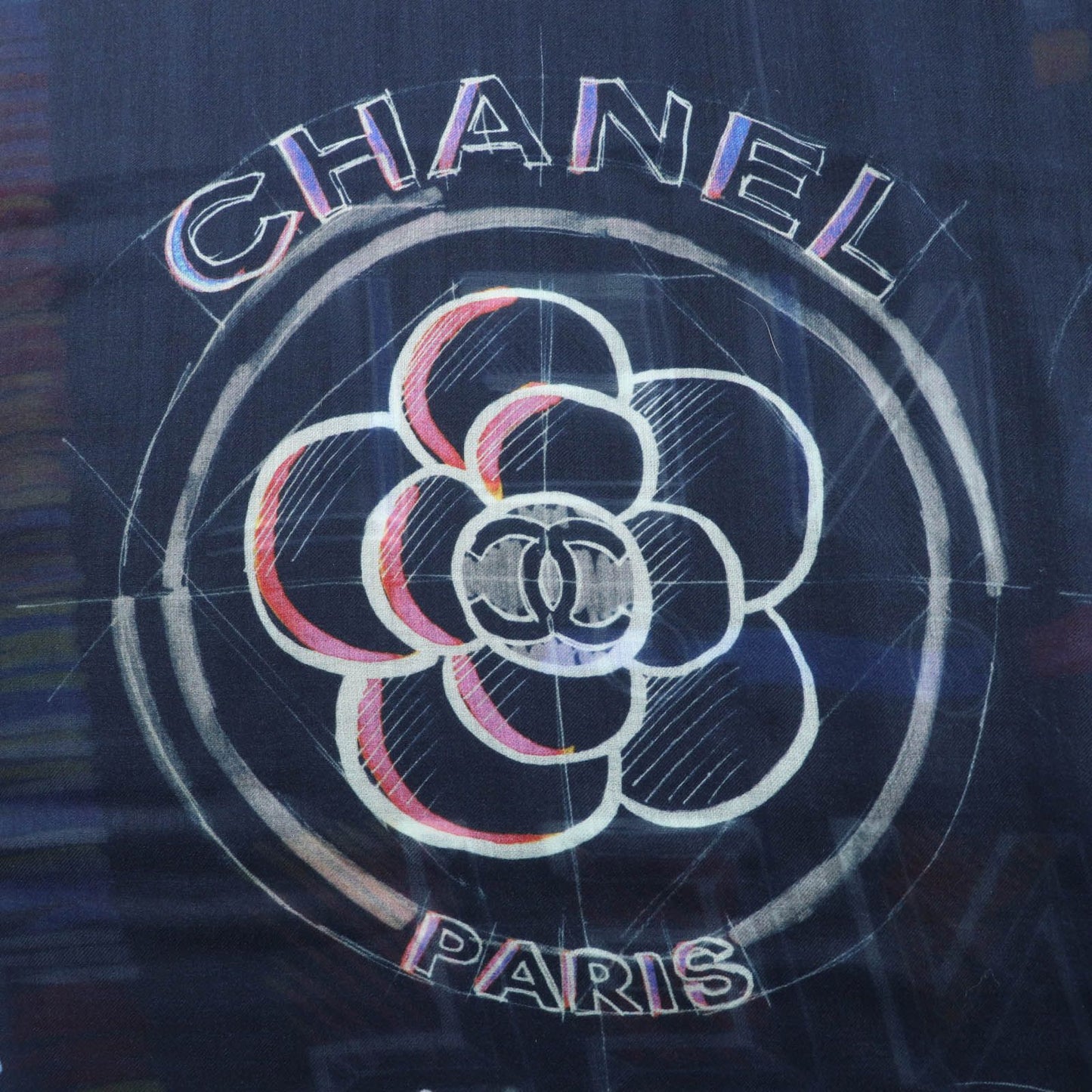 Extremely Chanel 19p 100% Cashmere Allover Coco