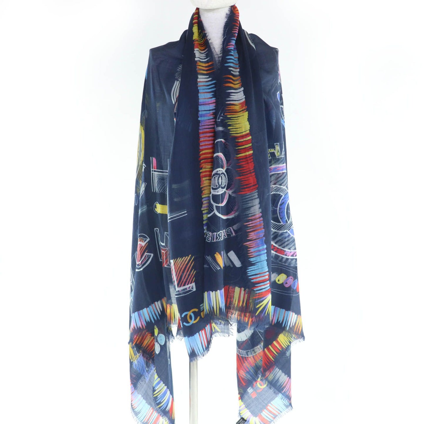 Extremely Chanel 19p 100% Cashmere Allover Coco