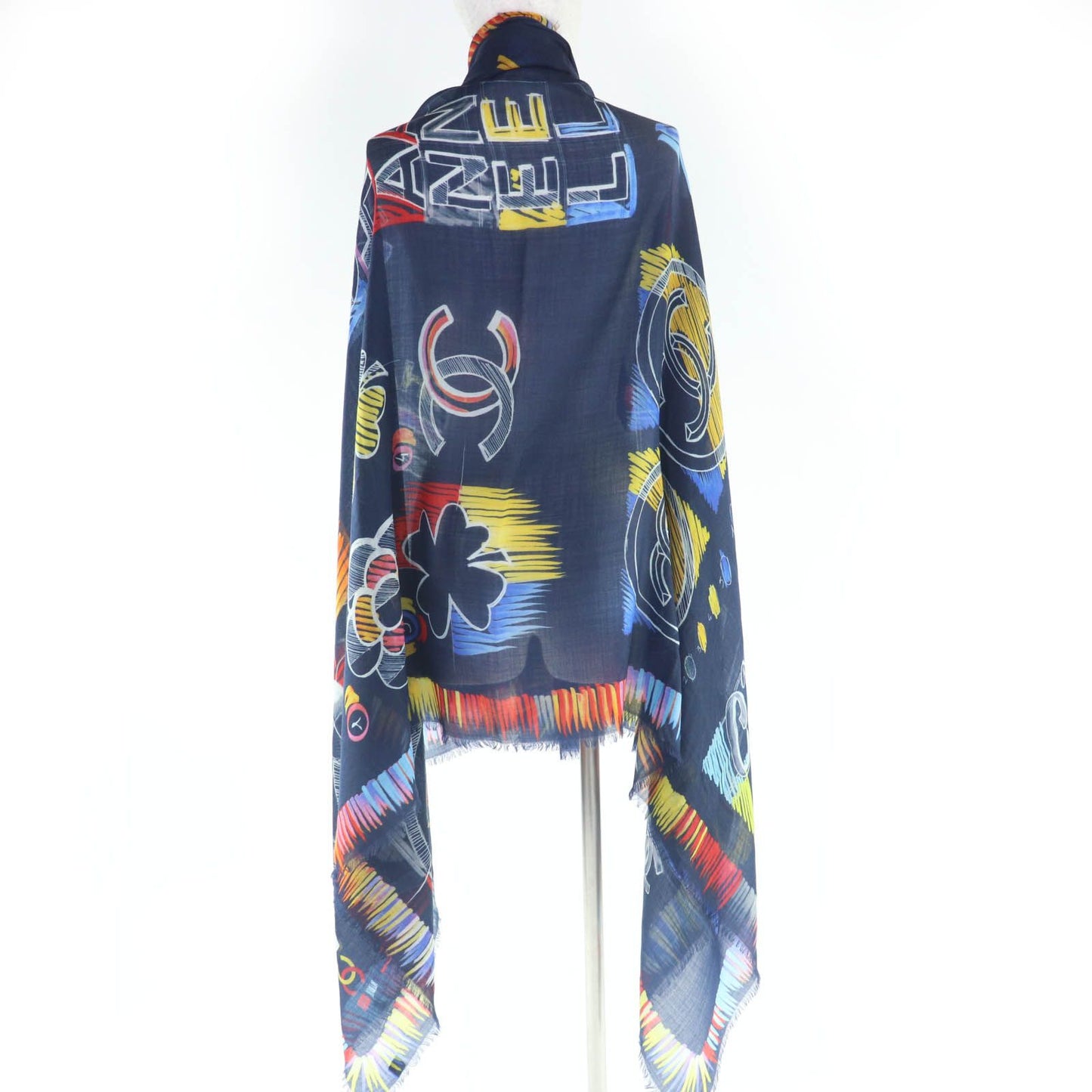 Extremely Chanel 19p 100% Cashmere Allover Coco