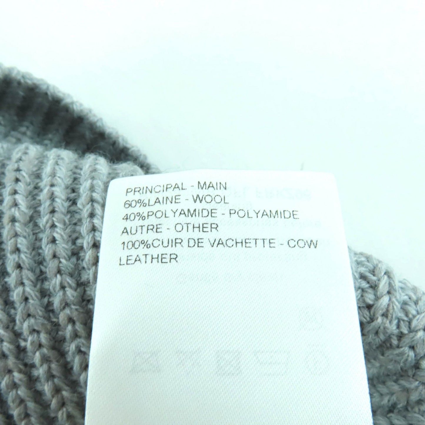Unused Itemlouis Vuitton 24aw Leather with Logo Patch Side Zip Trapezoid Knit