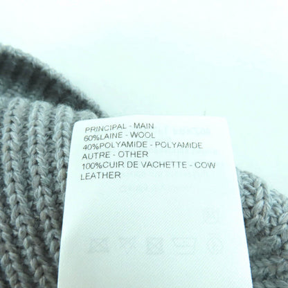 Unused Itemlouis Vuitton 24aw Leather with Logo Patch Side Zip Trapezoid Knit