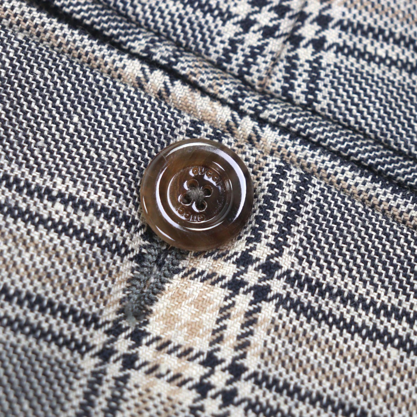 Unused Item ▼Gucci 707294 Linen Wool Check Pattern Pants Slacks Gray