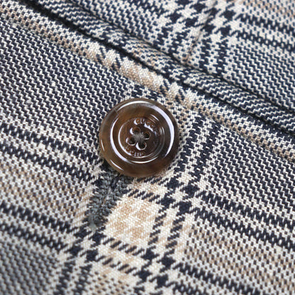 Unused Item ▼Gucci 707294 Linen Wool Check Pattern Pants Slacks Gray