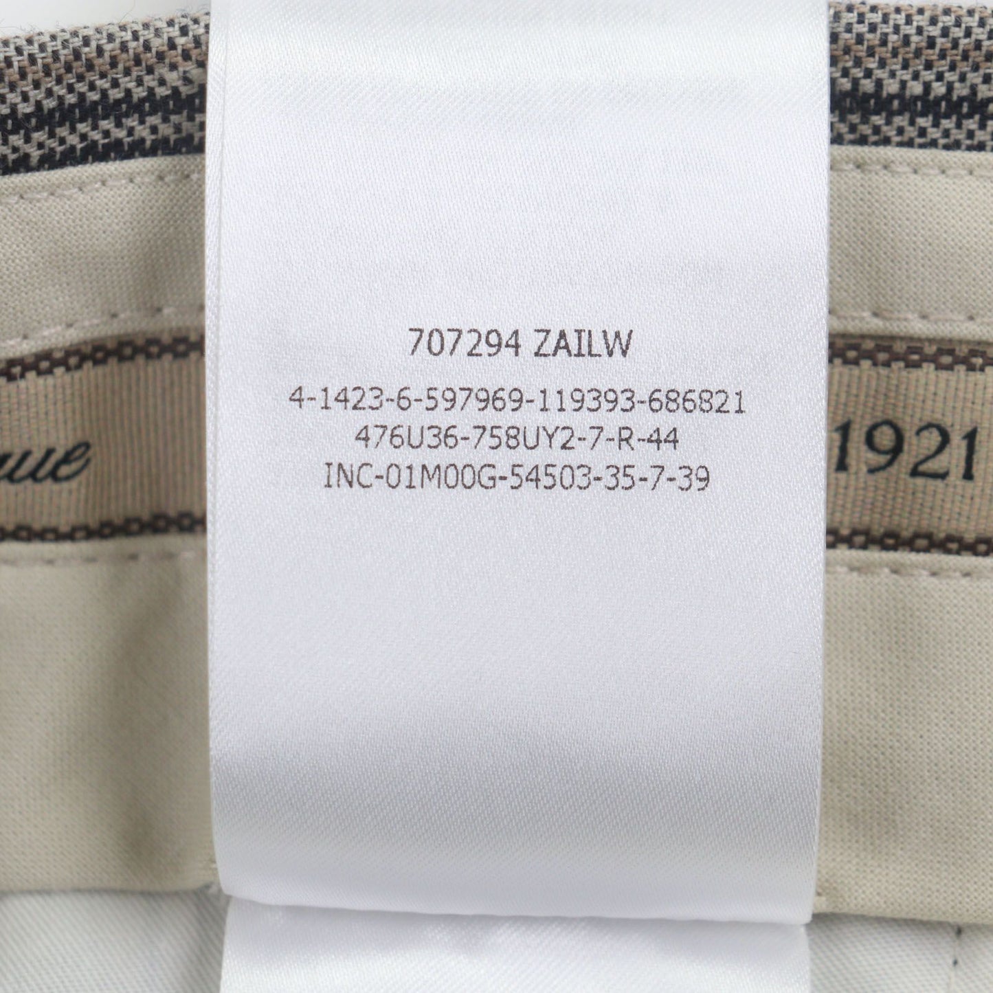 Unused Item ▼Gucci 707294 Linen Wool Check Pattern Pants Slacks Gray