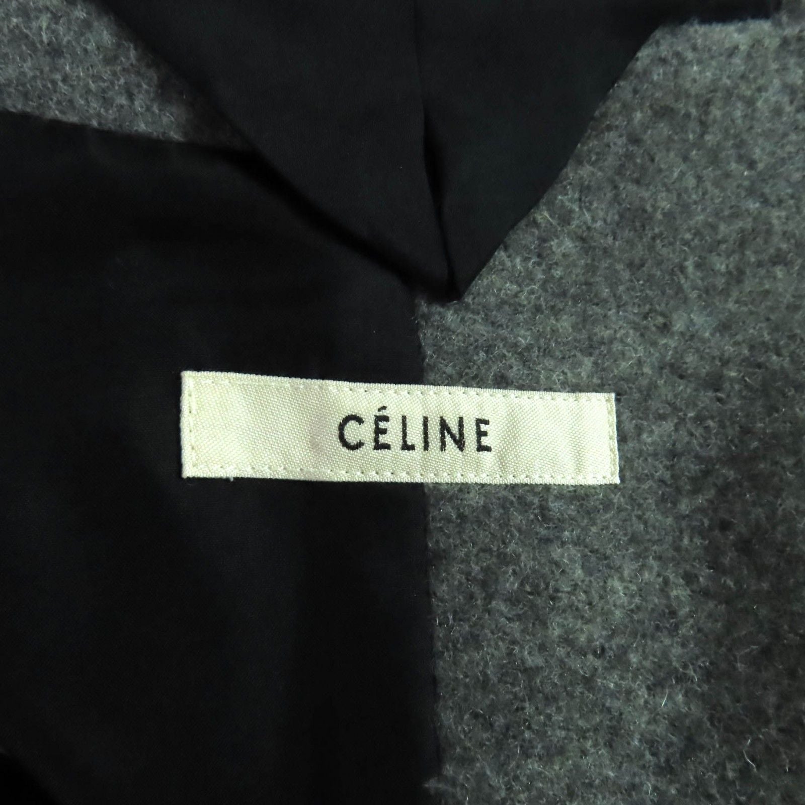 Celine 2 8h28/4904 Phoebe Period Front Open Crombie Coat