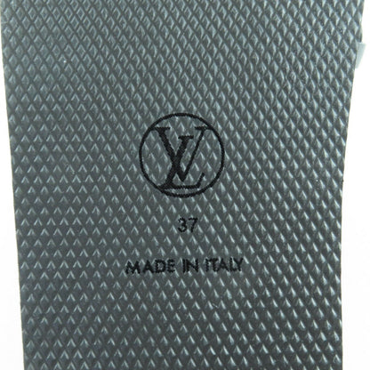 Unused Itemlouis Vuitton Sunset Line Monogram Chain Flat Sandals Black 37