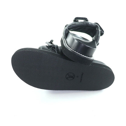 Unused Itemlouis Vuitton Sunset Line Monogram Chain Flat Sandals Black 37