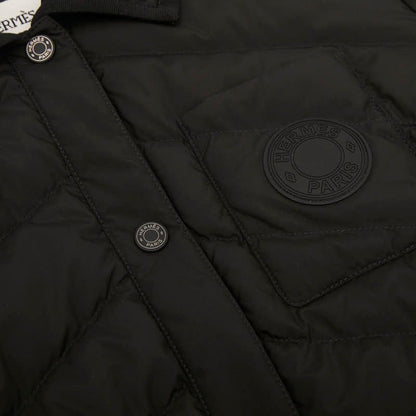 Hermes 23aw Serie Down Jacket Size 40 Black Polyester Down Feather Women's