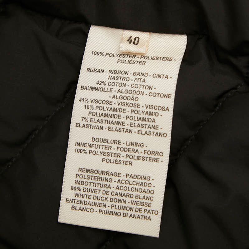 Hermes 23aw Serie Down Jacket Size 40 Black Polyester Down Feather Women's