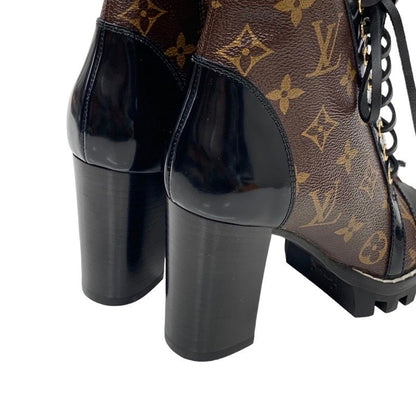 Louis Vuitton Star Trail Line Boots Short Boots Shoes Leather Black Brown