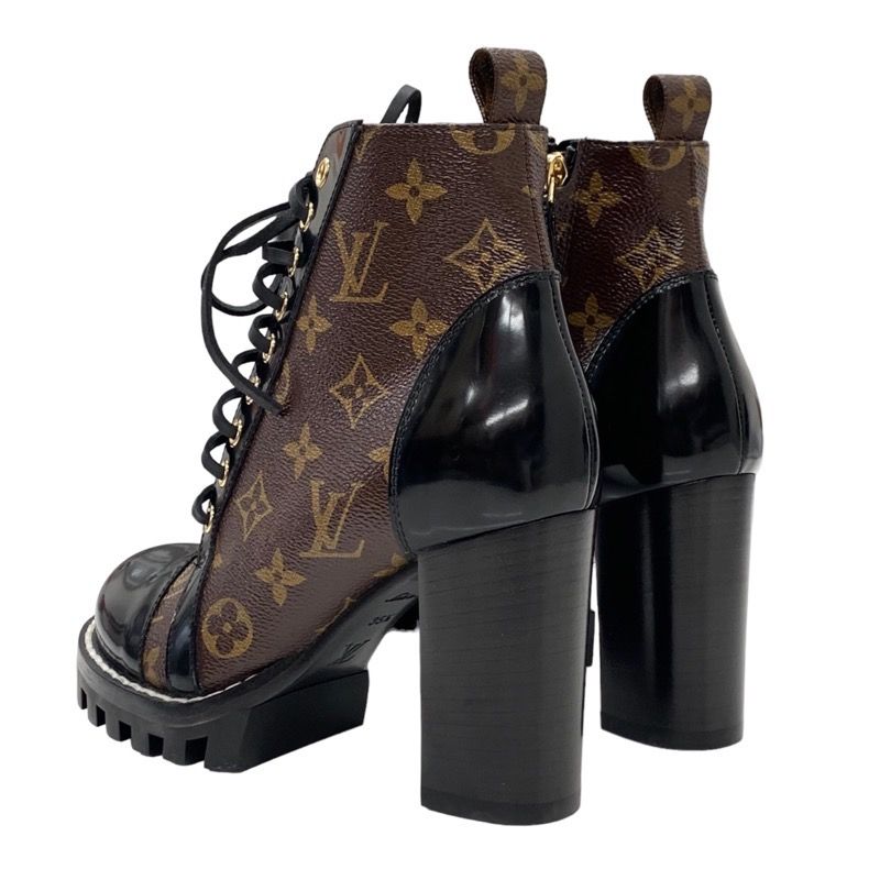 Louis Vuitton Star Trail Line Boots Short Boots Shoes Leather Black Brown