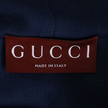 Gucci Technical Jersey Logo Hooded Sweatshirt Navy White 787939 Xjgj5