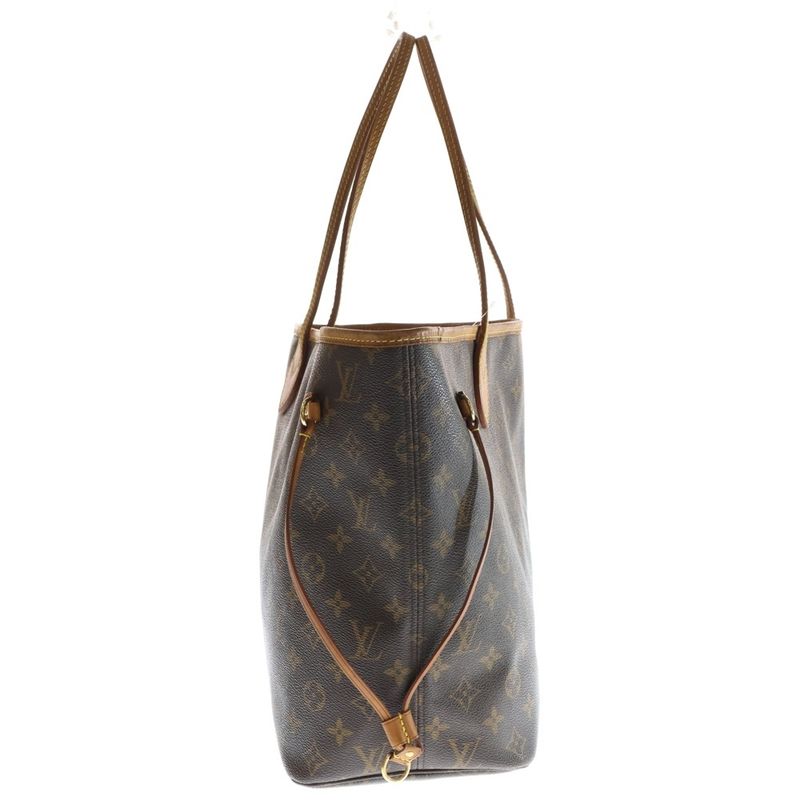 Louis Vuitton Monogram Old Neverfull MM Tote Bag Handbag Brown Leather ×pvc