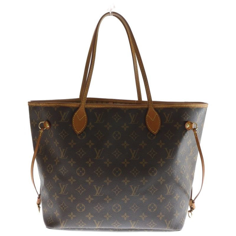 Louis Vuitton Monogram Old Neverfull MM Tote Bag Handbag Brown Leather ×pvc