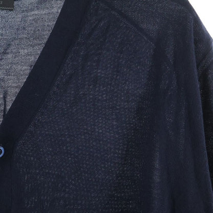Prada 23aw Wool Knit Long Sleeve Cardigan Navy Dna959