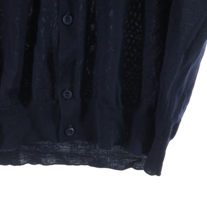 Prada 23aw Wool Knit Long Sleeve Cardigan Navy Dna959