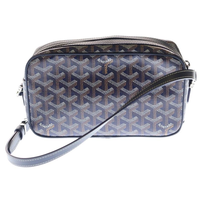 Goyard Cup Veil PM Shoulder Bag PVC×leather Navy