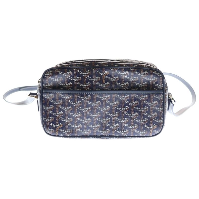 Goyard Cup Veil PM Shoulder Bag PVC×leather Navy