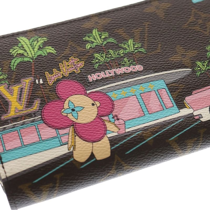 Louis Vuitton Monogram Zippy Wallet Vivienne Round Zipper Long Wallet Brown