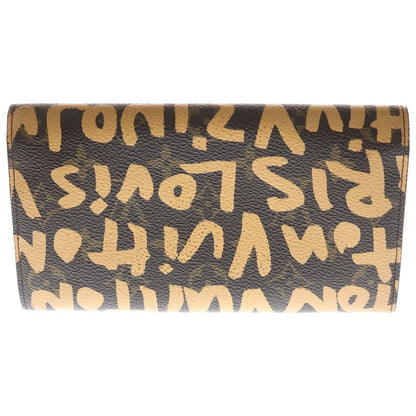 Louis Vuitton Portomone Cles Di Graffiti Zipper Long Wallet Long Wallet Brown