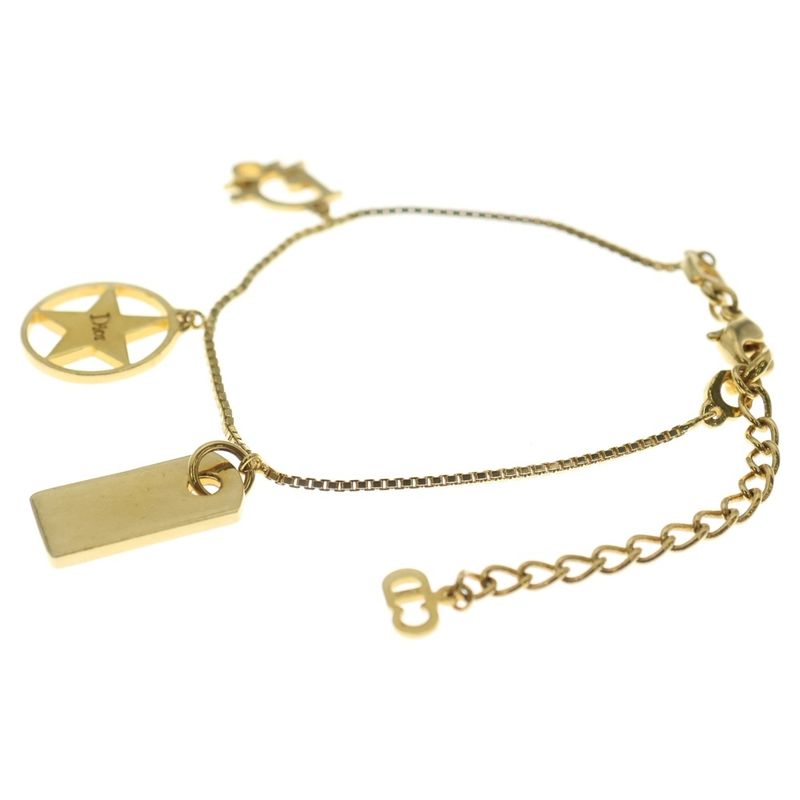 Dior Logo Plate Star Bracelet Gold GP