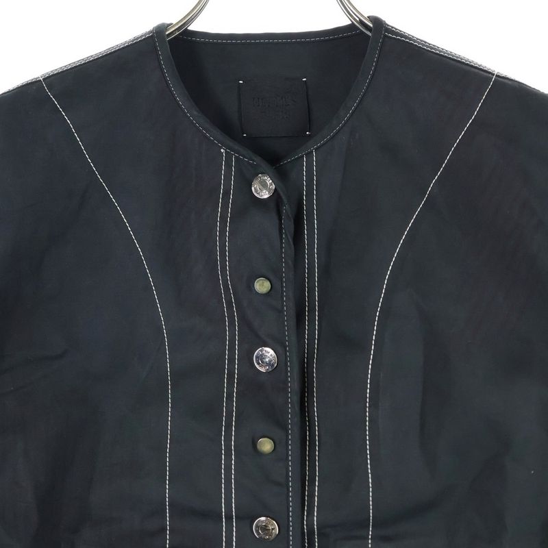 Hermes Coach Ing Remix Blouson Stitch Design Jacket Black 5e0173df