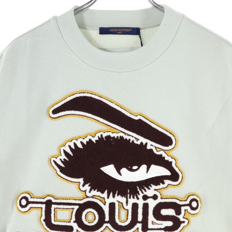 Louis Vuitton 23aw Graphic Logo Sagara Patch Sweatshirt Rm232 Ihn Hpy85w Gray