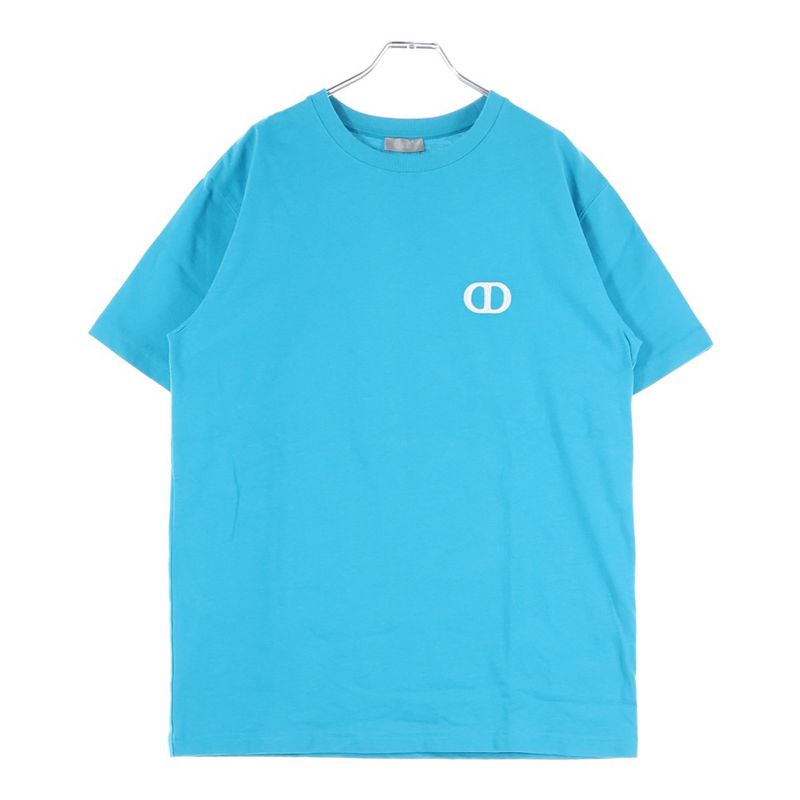 Dior CD Icon S Tee 943j605a0554 CD Logo Short Sleeve T-Shirt Blue