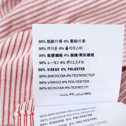 Prada P24r2g Logo Embroidery Slim Fit Border Short Sleeve T-Shirt Cut and Sewn