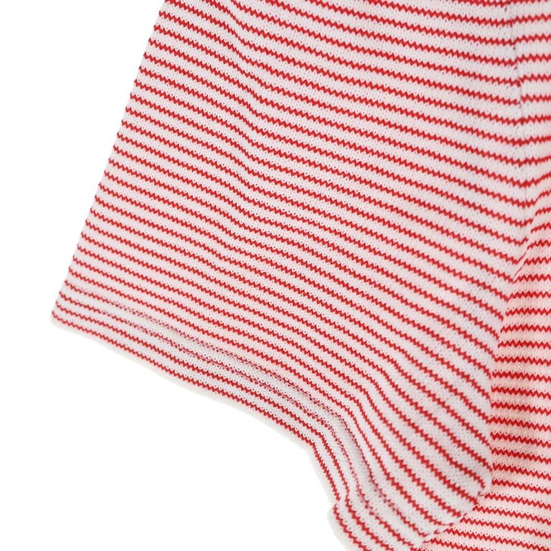 Prada P24r2g Logo Embroidery Slim Fit Border Short Sleeve T-Shirt Cut and Sewn