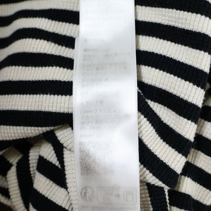 Celine Ribbed Cotton Jersey Marinière T-Shirt Cut and Sewn White Black 2x46h136k