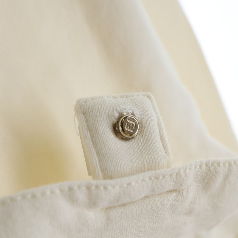 Fendi Baguette Bag Decoration Fs7947 Amgy Cotton Long Sleeve Sweatshirt White